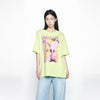 REAL ALIEN FUZZY RABBIT SHORT SLEEVE T-SHIRT LIME