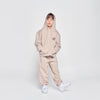 KIDS BOX BASIC LOGO HOODIE ZIP UP ESSENTIAL BEIGE
