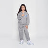 KIDS BOX BASIC LOGO HOODIE ZIP UP MELANGE