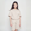 KIDS BLADE LOGO SHORT PANTS DARK BEIGE