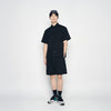 OVERSIZE RIPSTOP SHORT SLEEVE SHIRTS BLACK