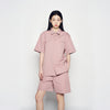OVERSIZE RIPSTOP SHORT SLEEVE SHIRTS DARK PINK