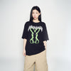 NEON ALIEN RABBIT SHORT SLEEVE T-SHIRT BLACK