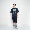 NEON ALIEN RABBIT SHORT SLEEVE T-SHIRT DARK NAVY