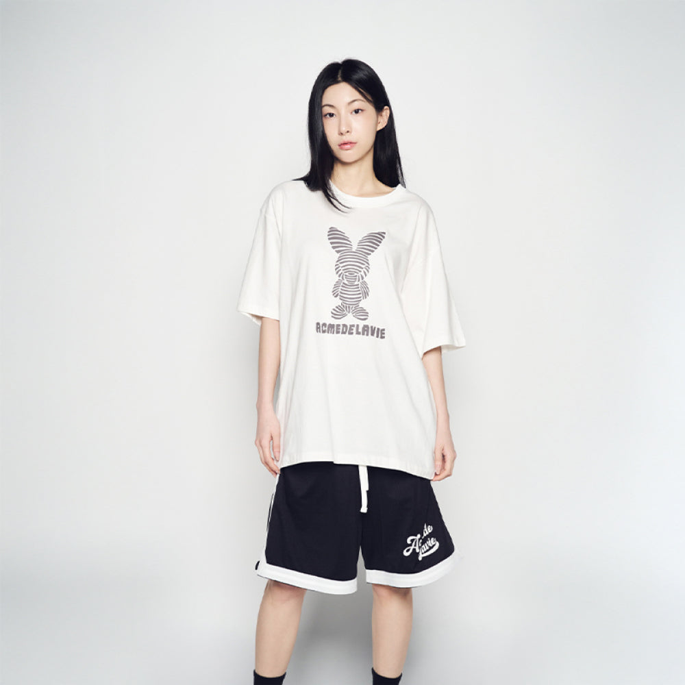 STRIPE RABBIT SHORT SLEEVE T-SHIRT CREAM – ADLV Australia