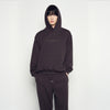 DOUBLE LINE HOODIE DARK BROWN