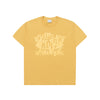 LAYER OLD SCHOOL PRINTING SHORT SLEEVE T-SHIRT YELLOW