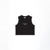 BASIC LOGO WOMAN CROP SLEEVELESS BLACK
