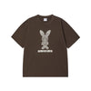 STRIPE RABBIT SHORT SLEEVE T-SHIRT DARK BROWN