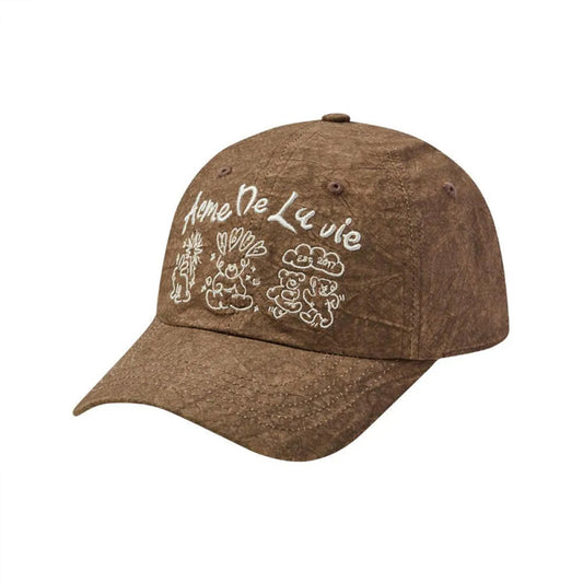 TIE DYEING GRAFFITI BALLCAP LIGHT BROWN