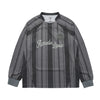 STRIPE FOOTBALL JERSEY LONG SLEEVE T-SHIRT BLACK