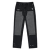 FATIGUE COLOR BLOCK DENIM PANTS BLACK