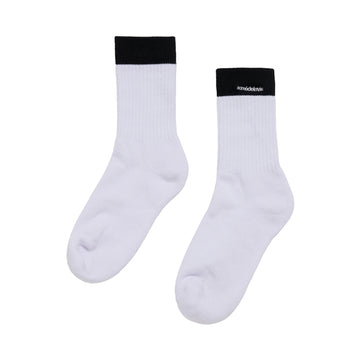 COLOR POINT LETTERING SPORTS SOCKS BLACK