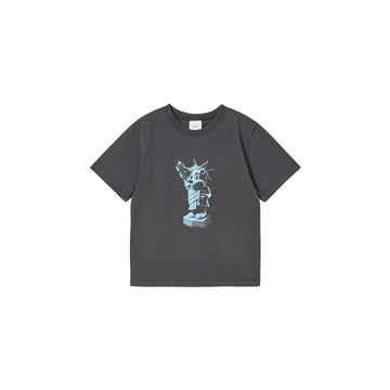 KIDS AC BEAR STATUE OF LIBERTY SHORT SLEEVE T-SHIRT CHARCOAL