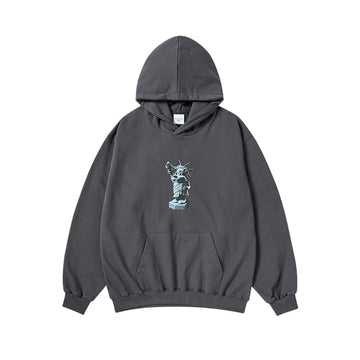 AC BEAR STATUE OF LIBERTY HOODIE CHARCOAL