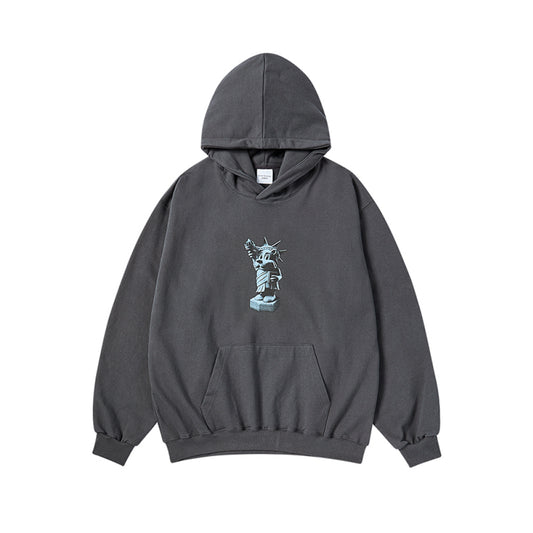 AC BEAR STATUE OF LIBERTY HOODIE CHARCOAL