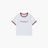 KIDS SNAKE INITIAL RINGER SHORT SLEEVE T-SHIRT WHITE