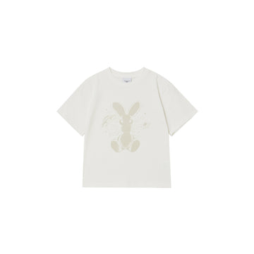 KIDS SOLO RABBIT ALIEN SHORT SLEEVE T-SHIRT CREAM