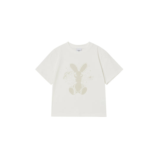 KIDS SOLO RABBIT ALIEN SHORT SLEEVE T-SHIRT CREAM