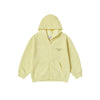 KIDS BASIC LOGO HOODIE ZIP UP-LIGHT YELLOW