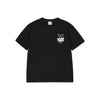 NEWSPAPER RABBIT SHORT SLEEVE T-SHIRT BLACK
