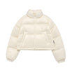 BASIC LOGO OVERSIZE SHORT CROP DUCK DOWN JACKET IVORY