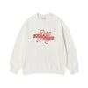 SPRAY OVERLAY LOGO SWEATSHIRT - WHITE