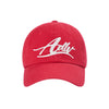 SCRIPT LOGO CHAIN EMBROIDERY WASHING BALL CAP RED