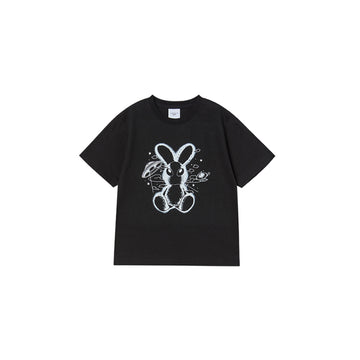 KIDS SOLO RABBIT ALIEN SHORT SLEEVE T-SHIRT BLACK