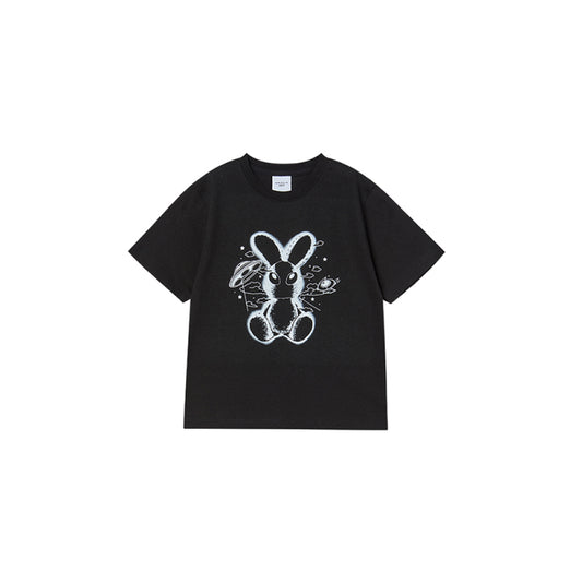KIDS SOLO RABBIT ALIEN SHORT SLEEVE T-SHIRT BLACK
