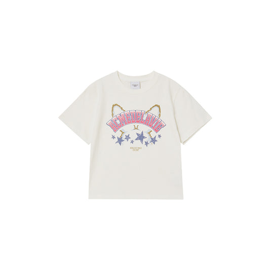 KIDS STAR RABBIT SHORT SLEEVE T-SHIRT CREAM