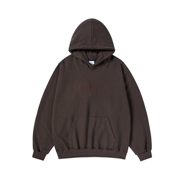 DOUBLE LINE HOODIE DARK BROWN