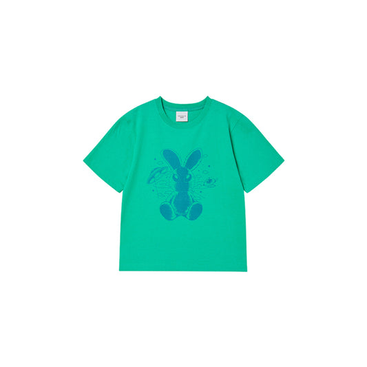 KIDS SOLO RABBIT ALIEN SHORT SLEEVE T-SHIRT LIGHT GREEN