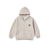 KIDS BOX BASIC LOGO HOODIE ZIP UP ESSENTIAL BEIGE