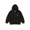 KIDS BASIC LOGO HOODIE ZIP UP-BLACK