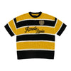 OVERSIZE STRIPE SHORT SLEEVE KNIT YELLOW