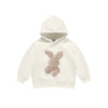KIDS FUZZY RABBIT HOODIE CREAM