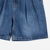 WIDE BASIC DENIM SHORT PANTS BLUE