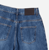 WIDE BASIC DENIM SHORT PANTS BLUE
