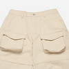 FRONT POCKET WIDE CARGO PANTS BEIGE