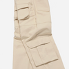 FRONT POCKET WIDE CARGO PANTS BEIGE