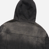 OVERSIZE DENIM HOODIE TRACKER BLACK