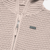 SOLID KNIT HOODIE ZIP UP LIGHT BEIGE