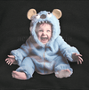 KIDS BABY FACE MONSTER BABY HOODIE BLACK