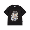 BABY FACE SPACE SUIT BOY SLEEVE T-SHIRT BLACK