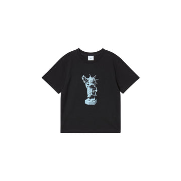 KIDS AC BEAR STATUE OF LIBERTY SHORT SLEEVE T-SHIRT BLACK