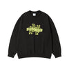 SPRAY OVERLAY LOGO SWEATSHIRT - BLACK