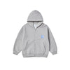 KIDS BOX BASIC LOGO HOODIE ZIP UP MELANGE