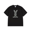STRIPE RABBIT SHORT SLEEVE T-SHIRT BLACK