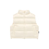 BASIC LOGO OVERSIZE SHORT CROP DUCK DOWN VEST IVORY